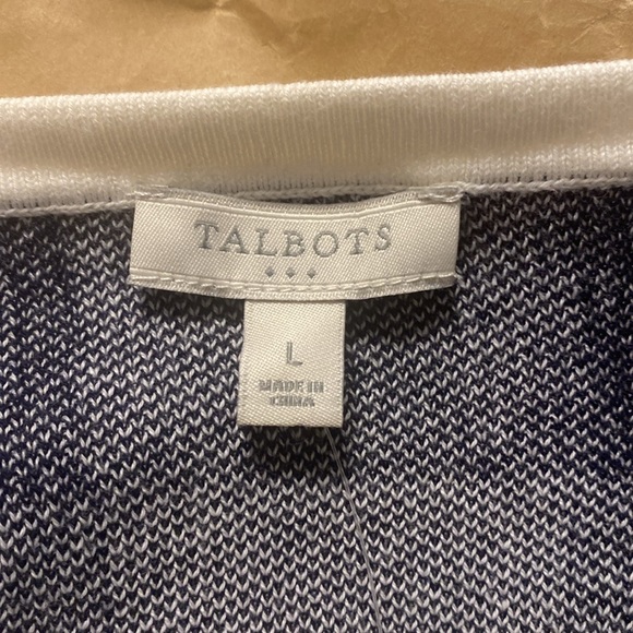 Talbots ladies cotton lightweight woven LS lg check pattern top, Size L - Picture 5 of 6